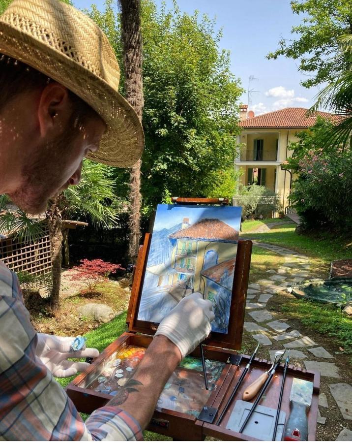 L'Ortensia Della Villa Isabella, Camera Con Vista Lago, Balcone Sul Parco E Bagno Esclusivo All'Esterno Della Camera Stresa Kültér fotó